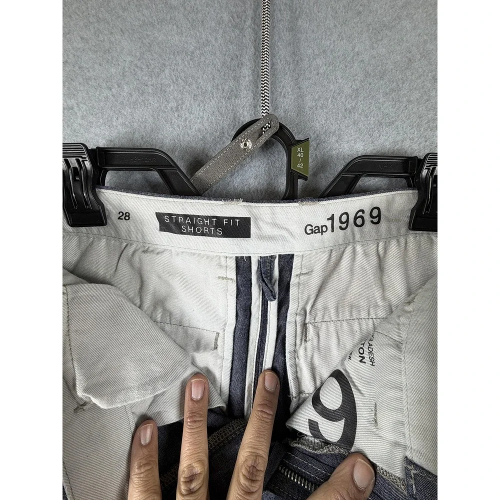 Gap 1969 Shorts Mens 28‎ Blue Straight Fit Denim Chino Casual Summer Pockets